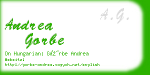 andrea gorbe business card